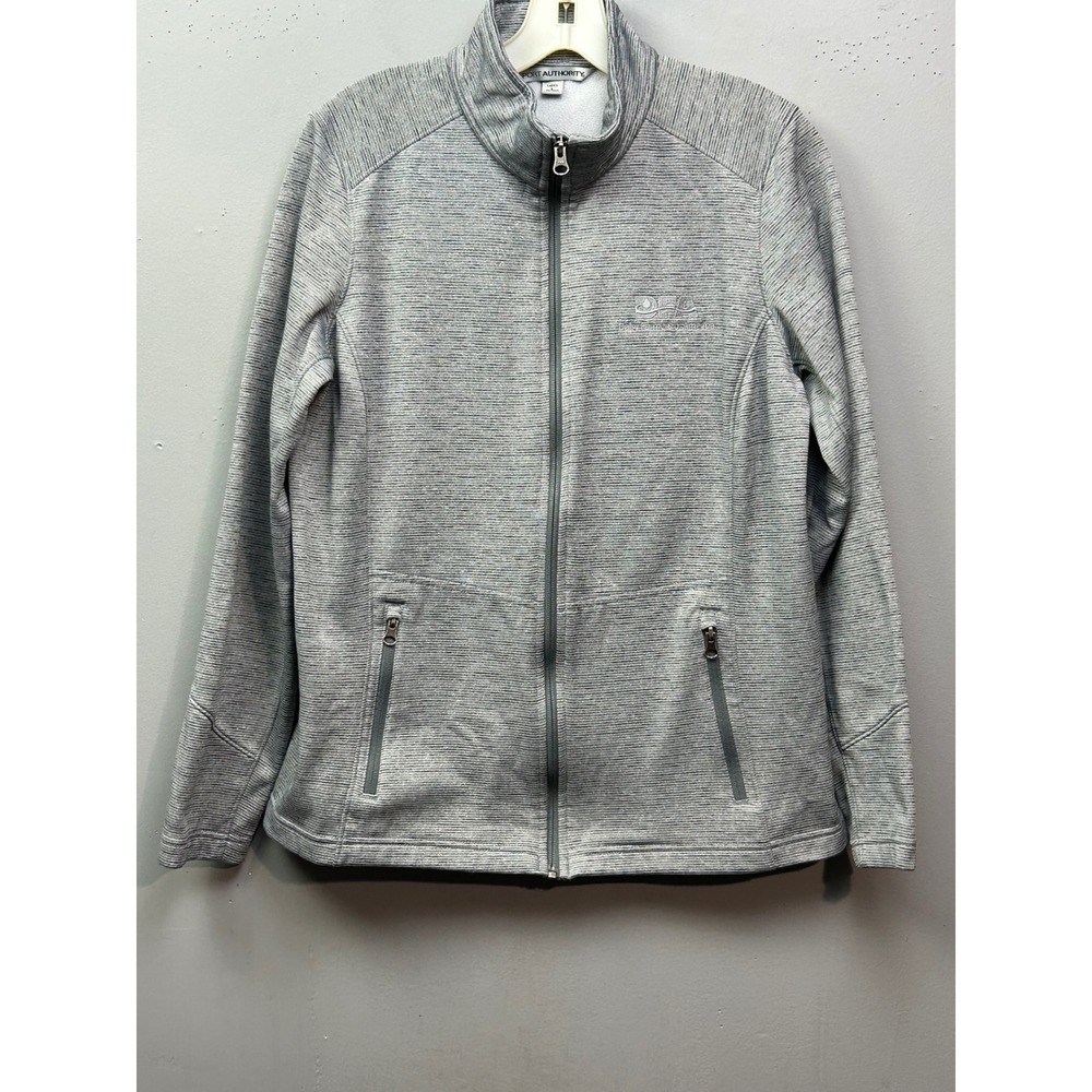 Dairy Farmers of America Womens Large Full Zip Jacket Fleece Lightweight Gray